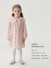 Long Sleeve Velvet Dress Collar And Puff Sleeves, Elegant Style , Autumn